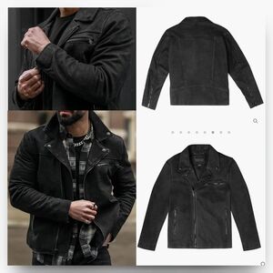 Thursday Boot Company Black Suede Moto Jacket